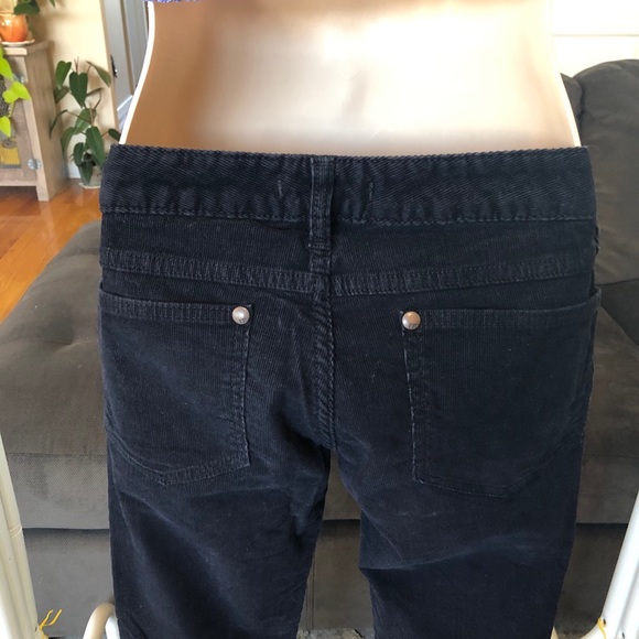 FREE PEOPLE BLACK CORDUROY SKINNY LEG PANTS - Picture 5 of 8